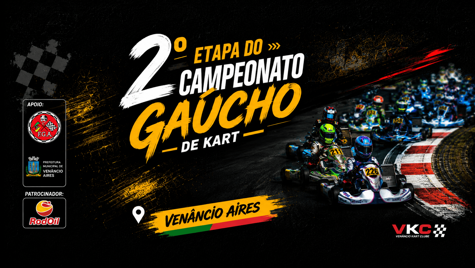 Banner do evento ETAPA 2 - Venâncio Aires - Campeonato Gaúcho de Kart (2026)