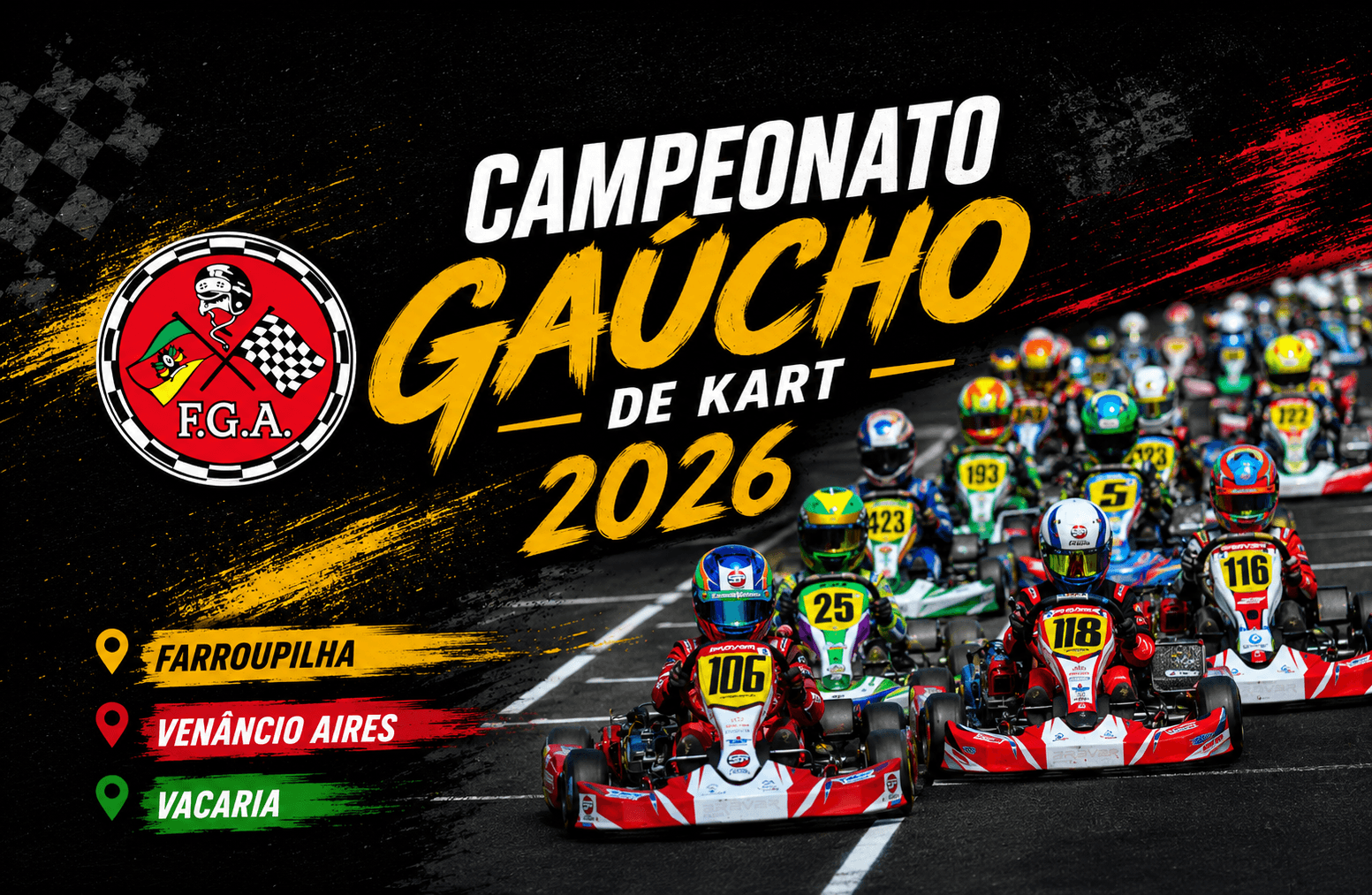 Banner do campeonato Campeonato Gaúcho de Kart - 2026